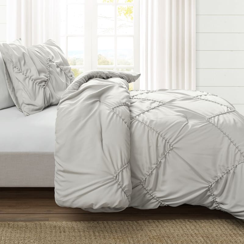 Lush Decor Ruched Chevron Comforter Set