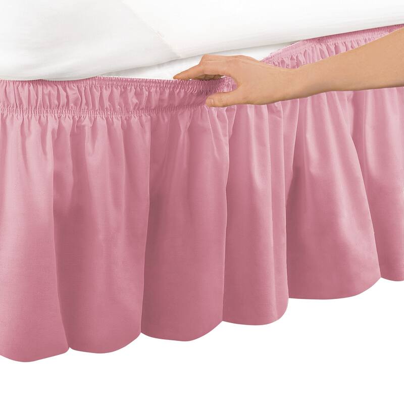 Elastic Bed Wrap Ruffle Bed Skirt