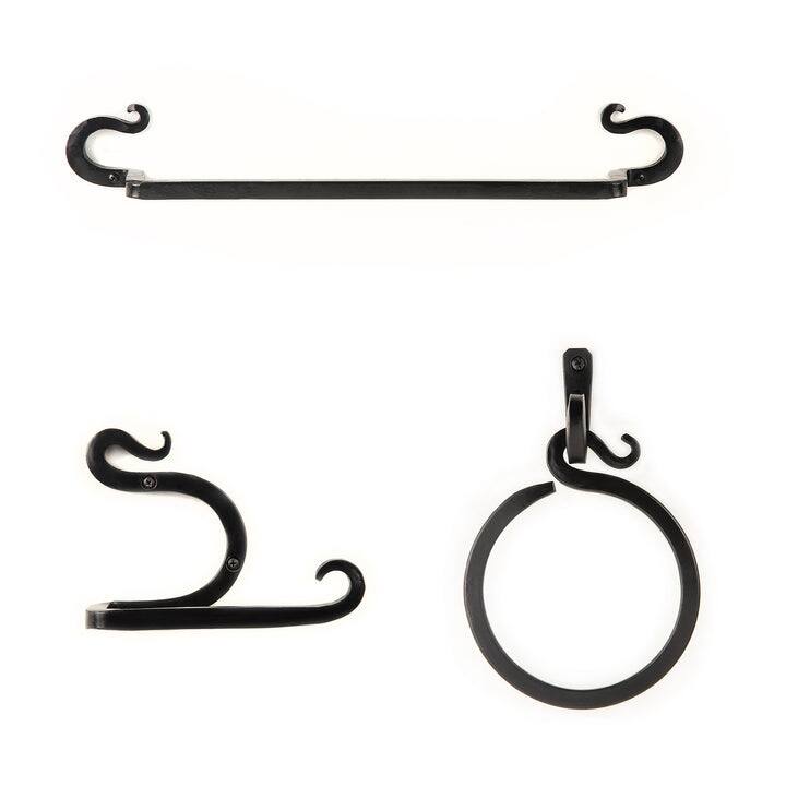 Hand Forged Iron Bath Hardware Set