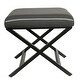 preview thumbnail 23 of 53, Porch & Den Boucher Modern Metal X-base Square Ottoman