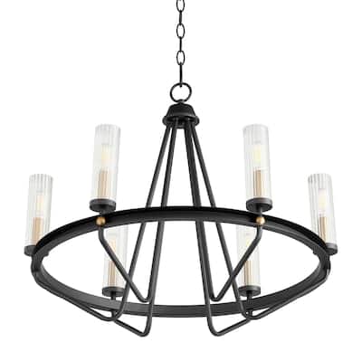 Quorum International 629-6-80 Empire 6 Light 26" Wide Ring Chandelier
