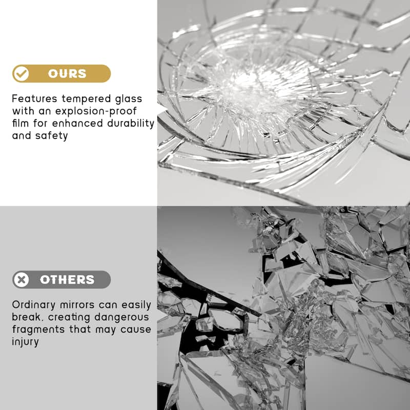 Decorative Aluminum Alloy Framed Wavy Round Wall Mirror Bathroom Vanity Mirror