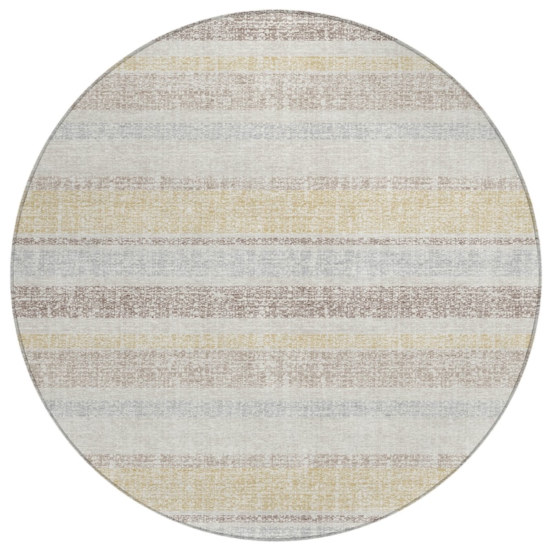HomeRoots Striped Transitional Rectangle Outdoor Rug
