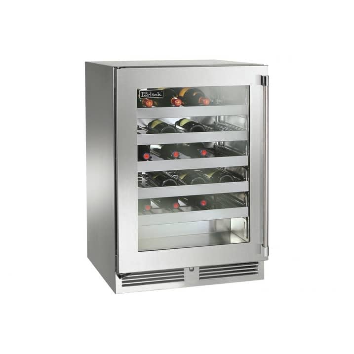 Perlick 24 Inch Wide 45 Bottle Capacity Built-In Wine Cooler with Left