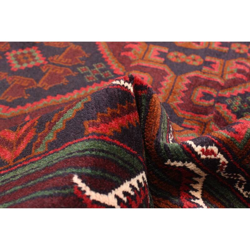 ECARPETGALLERY Hand-knotted Teimani Dark Brown Wool Rug - 3'10 x 6'4