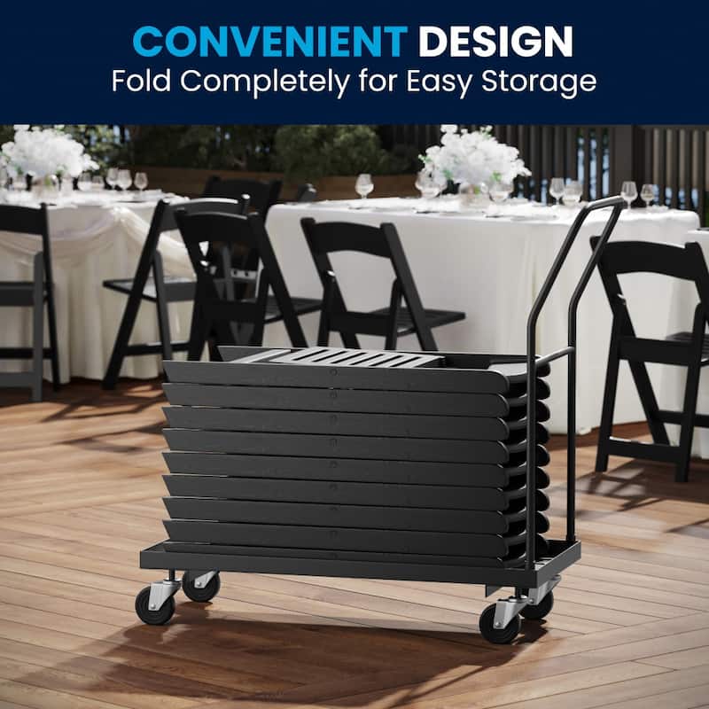 2 Pack 1000 lb. Capacity White Resin Folding Chair with Slatted Seat - 18"D x 17.5"W x 30.75"H