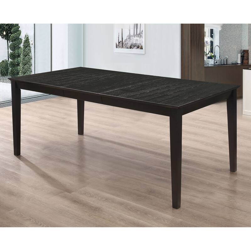 Alexander Black Rectangular Extension Leaf Dining Table