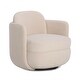 preview thumbnail 1 of 13, Wolfie Velvet Swivel Chair - 30.8"W x 27.2"D x 29.4"H Light Blush
