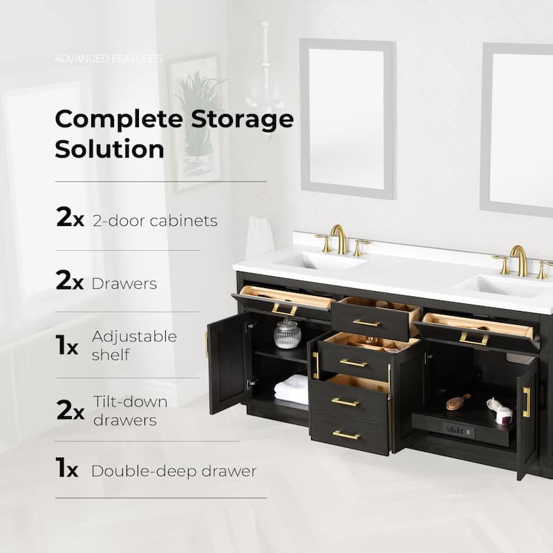 OVE Bailey Bathroom Vanity with Power Bar