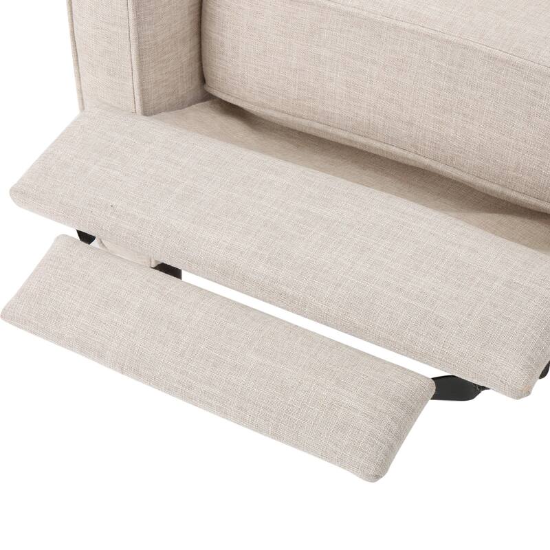 Mervynn Mid-Century Modern Button Tufted Fabric Recliner by Christopher Knight Home