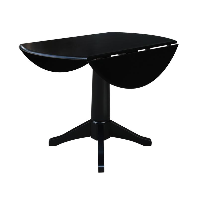 42 in. Round Top Dual Drop Leaf Pedestal Dining Table