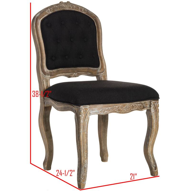 SAFAVIEH Jerilyn 20-inch French Leg Dining Chair (Set of 2) - 21" W x 25" D x 39" H - 21Wx25Dx39H