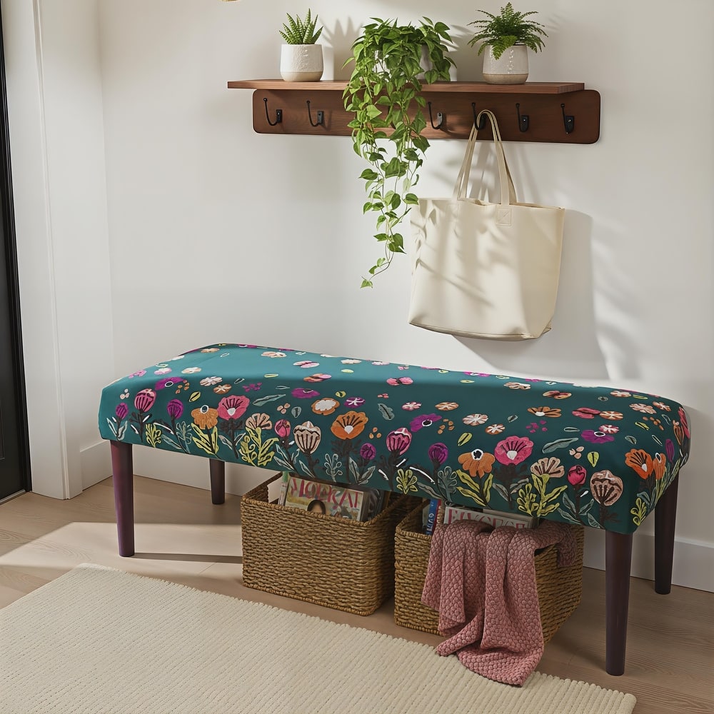 Nico Upholstered Accent Bench Indoor Entryway Bench by Sevita - 47" L x 16" W x 18" H