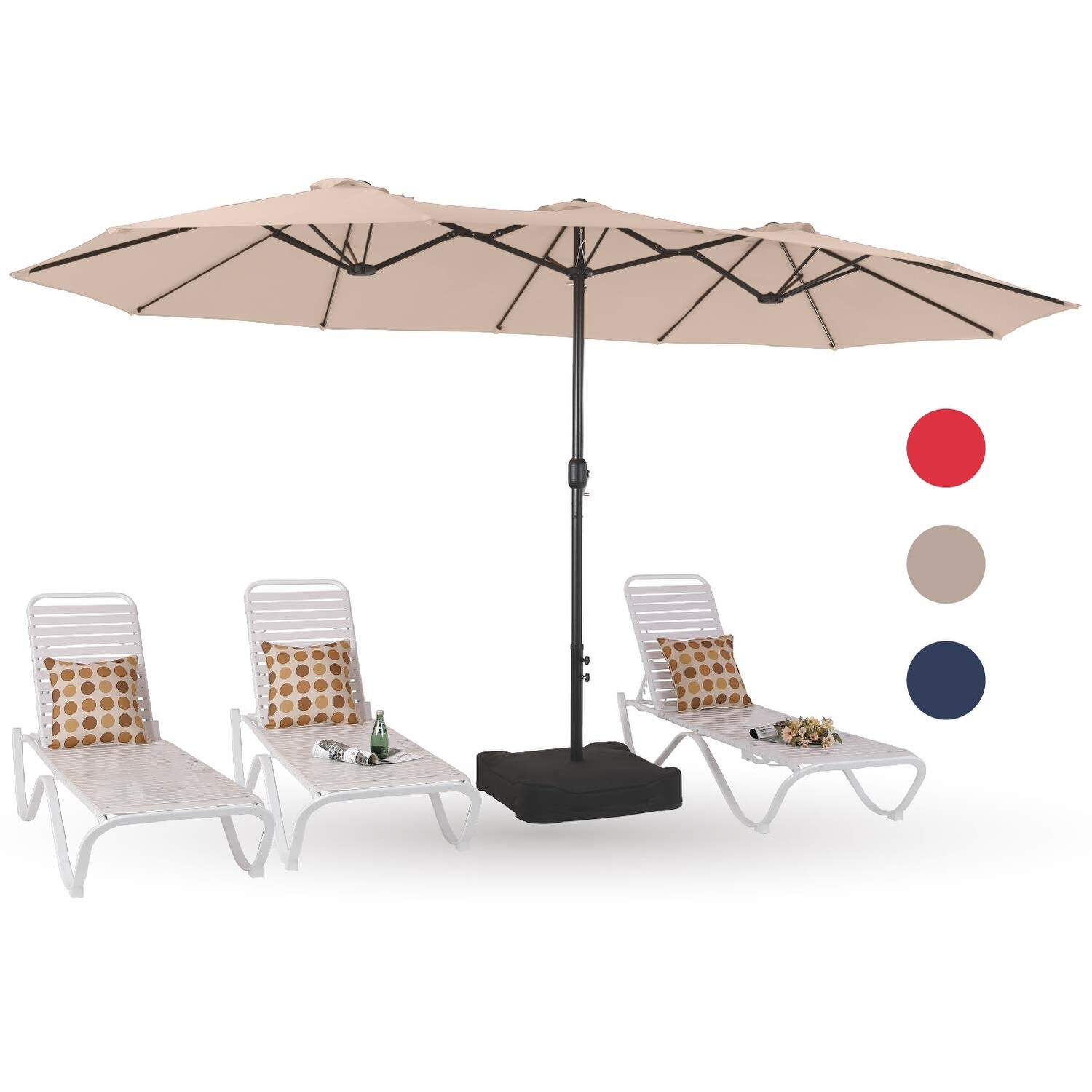 Double patio umbrella clearance