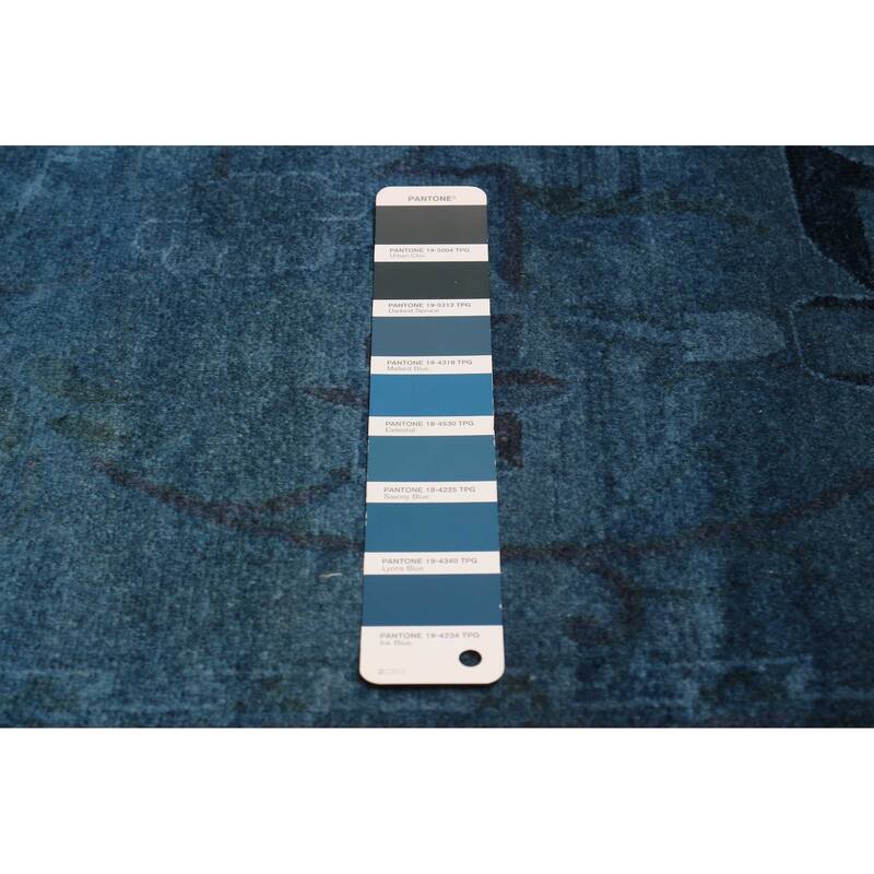 ECARPETGALLERY Hand-knotted Vibrance Blue Wool Rug - 9'0 x 11'2