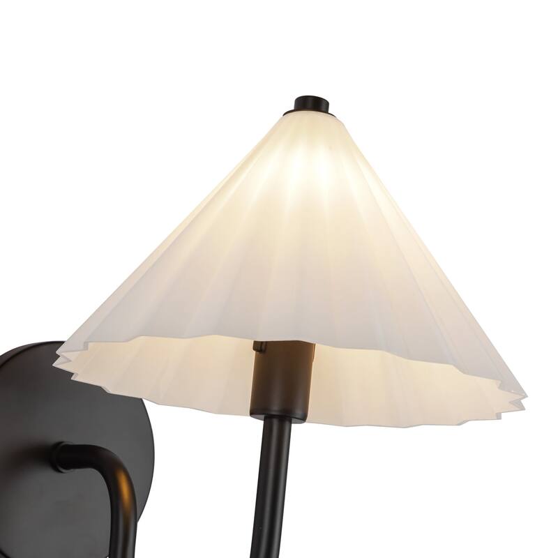Alora Lighting WV451808 Serena 11" Tall Bathroom Sconce with Pleated