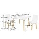 preview thumbnail 6 of 10, Kids Table and 2 Chairs Set, 3 Pieces Toddler Table and Chair Set, Wooden Activity Play Table Set, White