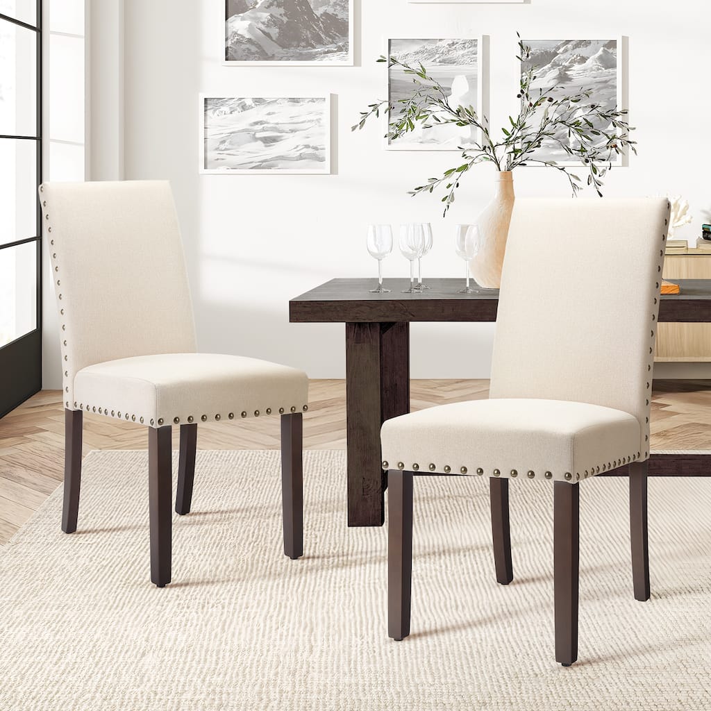 Solid Wood Upholstered Parsons Dining Chair