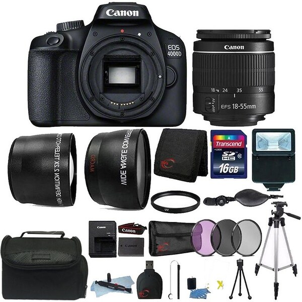 Canon EOS 4000D Rebel T100 18MP Digital SLR Camera with 18-55mm Lens