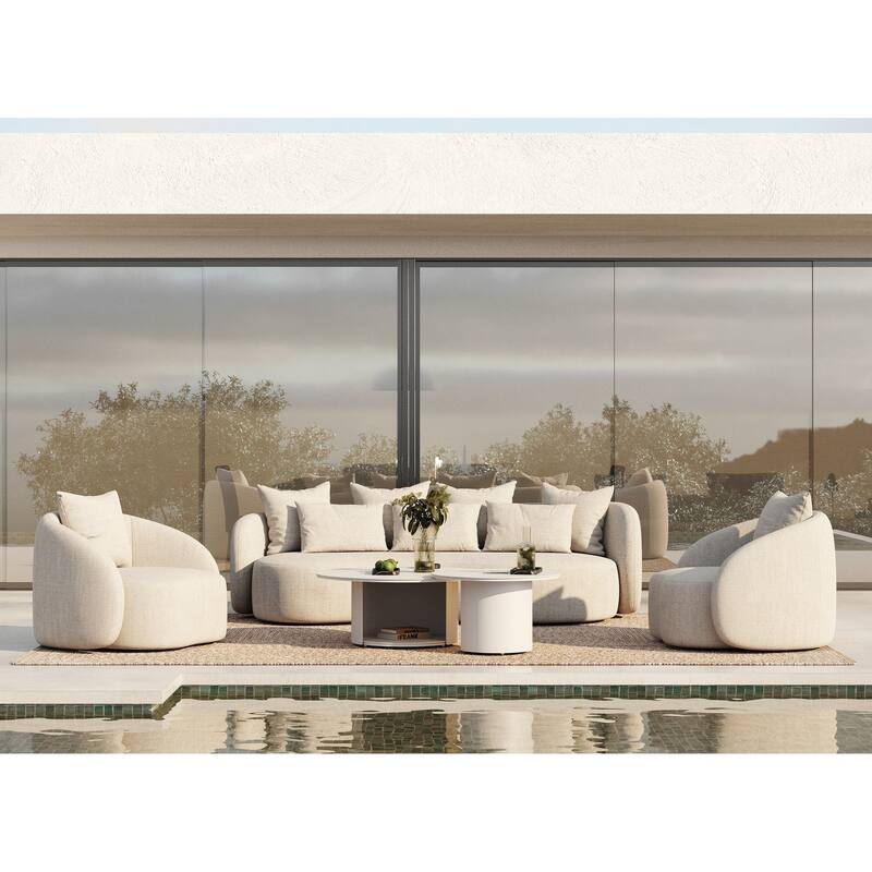Renava Tabarca Outdoor Beige Fabric Chair