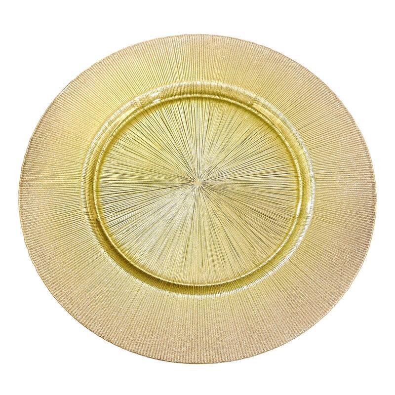 Ritz Glitter Gold Charger Plate - 13"