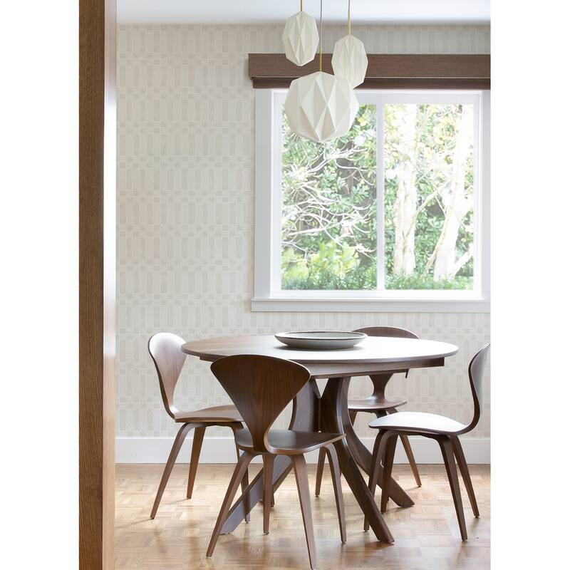 NuWallpaper Cream Alix Peel & Stick Wallpaper - 216in x 20.5in x 0.025in