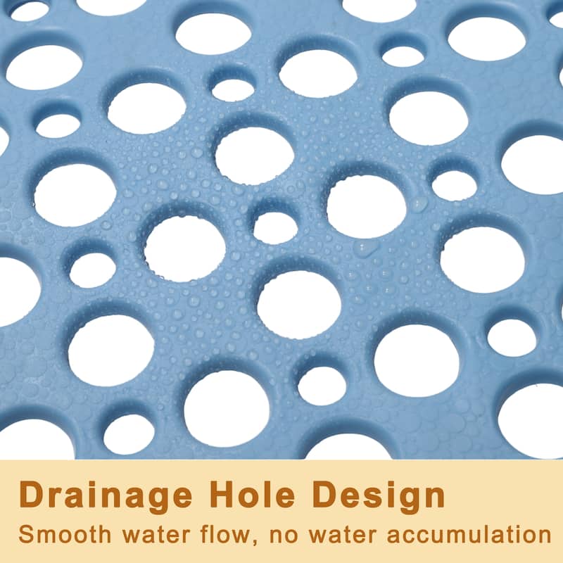 Nonslip Bathtub Mat, Bathtub Shower Mat, Bath Mat with Drain Hole and Suction Cups