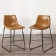 preview thumbnail 11 of 9, Bossin 18/26/30 inch Bar Stools,Counter Height Bar Stools with Back Modern PU Leather Stools Dining Chair with Footrest