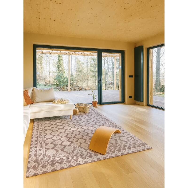 ECARPETGALLERY Hand-knotted Looma Light Grey Silk, Wool Rug - 8'3 x 9'10