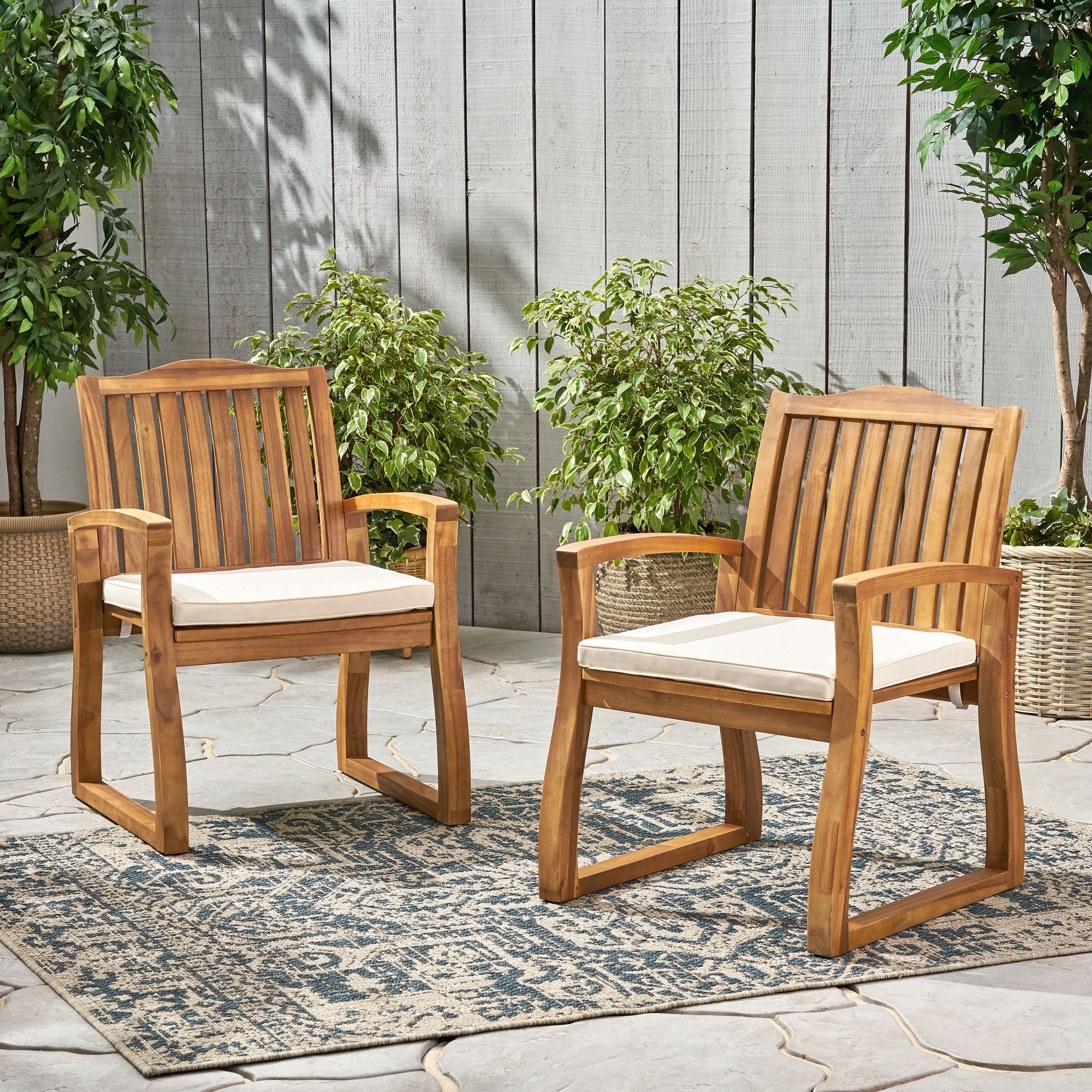 Christopher Knight Home Acacia Wood Dining Chairs