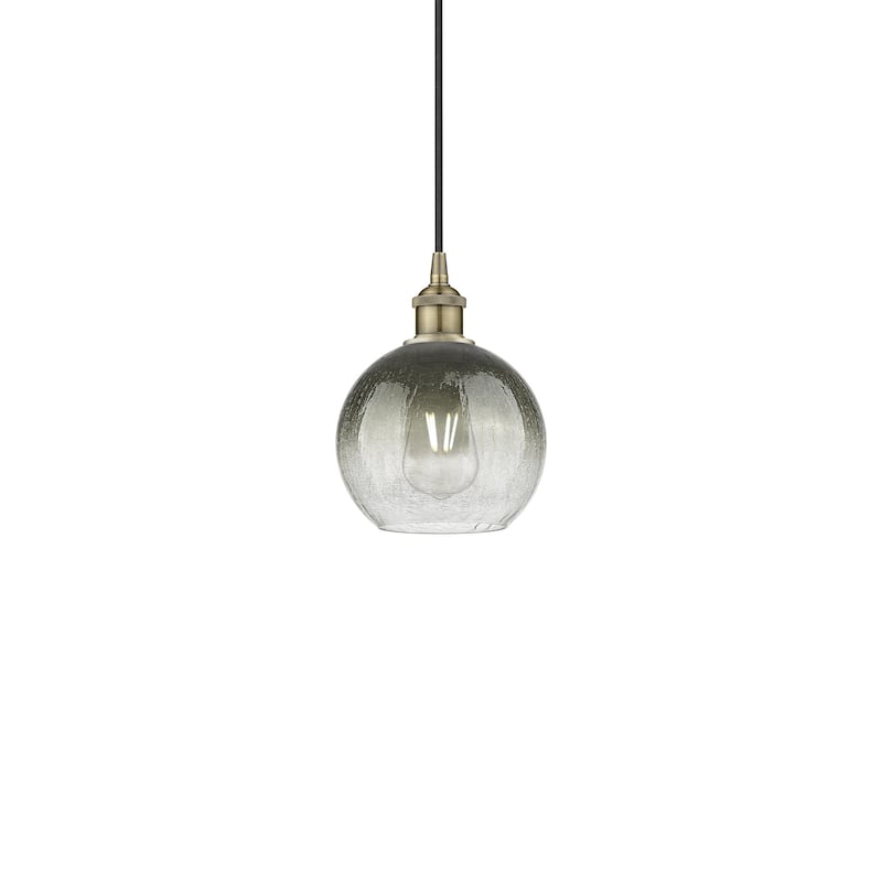 Innovations Lighting 616-1P-11-8 Brookhaven Globe Pendant Brookhaven - Antique Brass / Slate