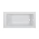 preview thumbnail 37 of 145, Fine Fixtures Acrylic-Fiberglass Soaking Bathtub, White. Alcove/Apron Front