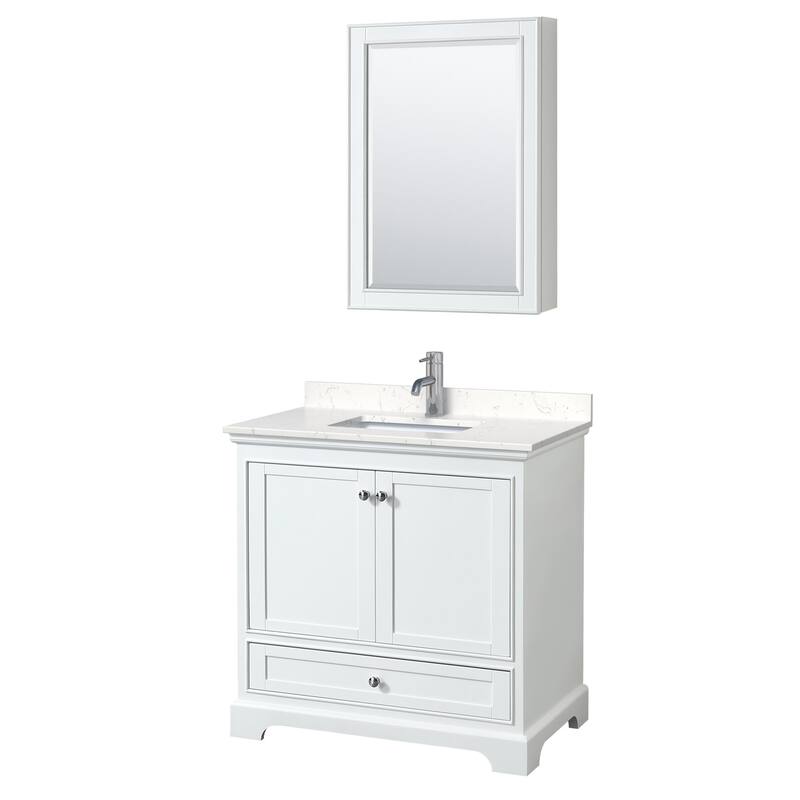 Wyndham Collection Deborah 36" Free Standing Single Basin Vanity Set