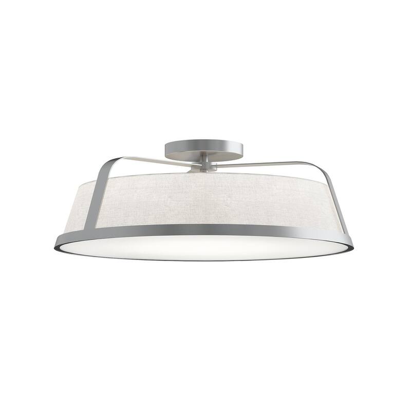 AFX LIZC18MB Lizzette 18" Wide Semi-Flush Ceiling Fixture - Satin Nickel