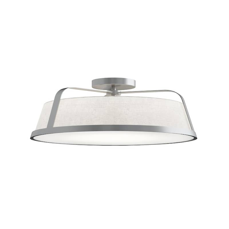 AFX LIZC18MB Lizzette 2 Light 18" Wide Semi-Flush Ceiling Fixture - Satin Nickel