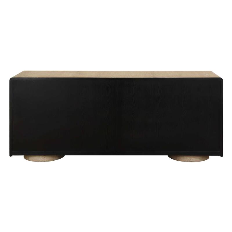 Uttermost Evanston 4 Door Natural Oak Cabinet - 78.75" W x 32.00" H x 19.38" D