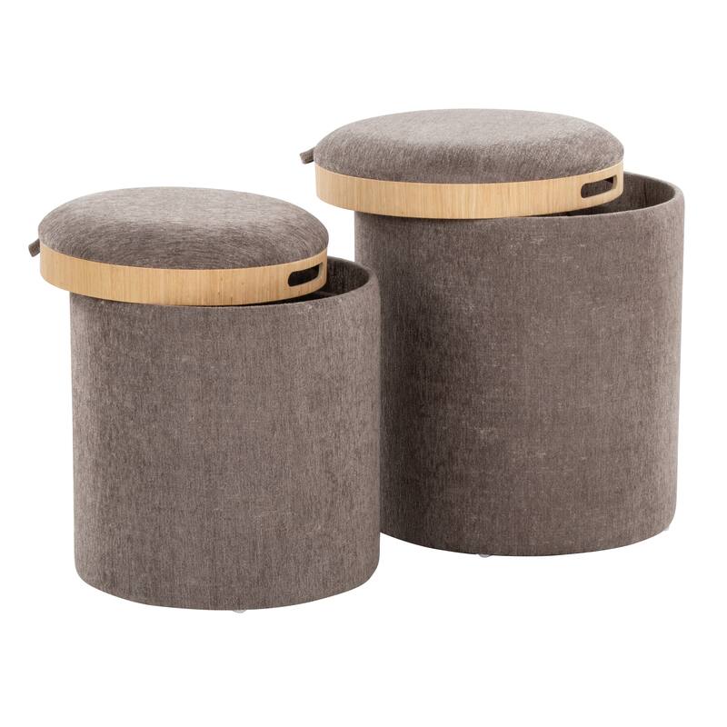 Carson Carrington Astrid Tray Top Nesting Ottoman Set