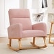 preview thumbnail 79 of 171, HOMYKA 28" Wide Rocking Chair for Nursery with Solid Wood Leg
