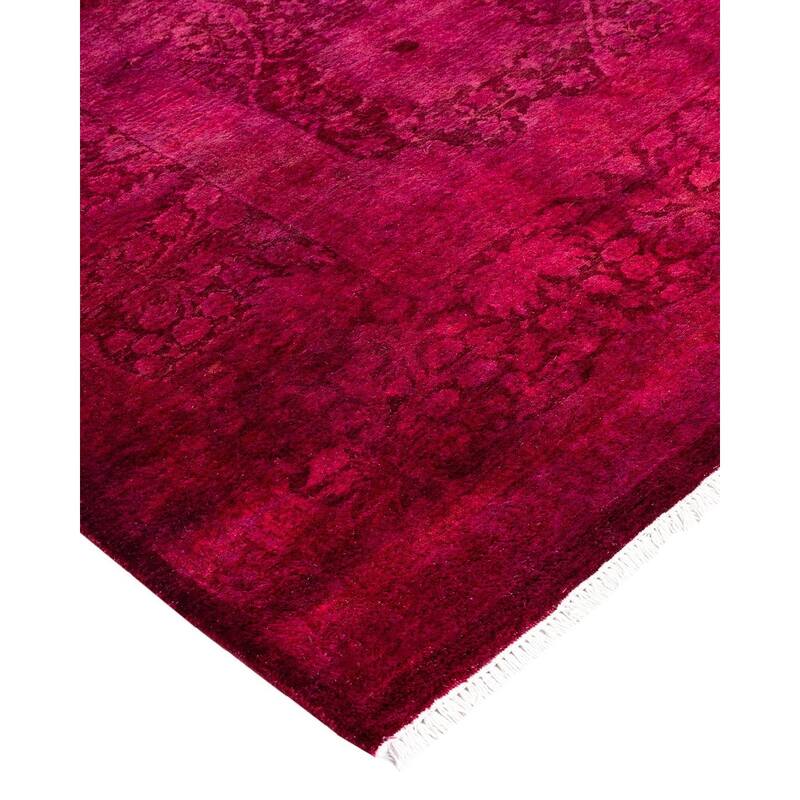 Fine Vibrance One-of-a-Kind Hand-Knotted Area Rug - Pink, 6' 3" x 8' 10" - 6' 3" x 8' 10"