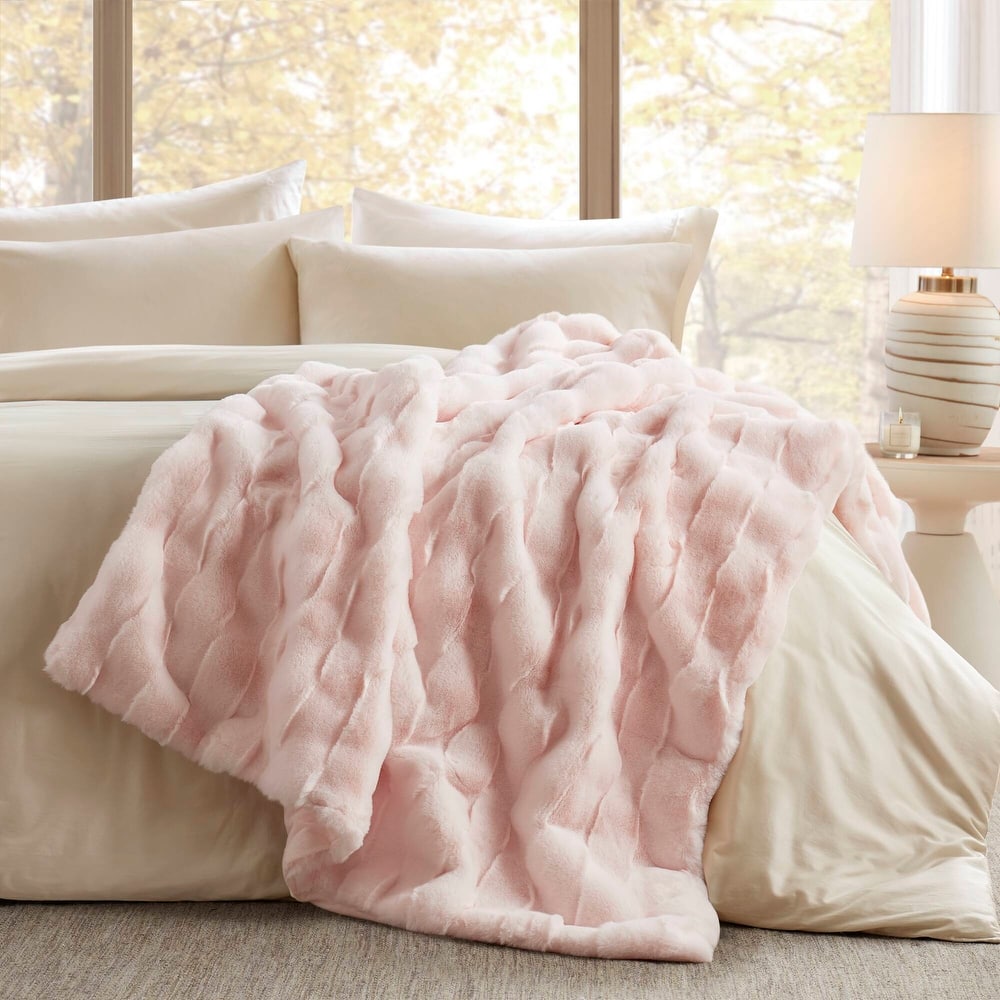Madison Park Vivienne Faux Fur Throw
