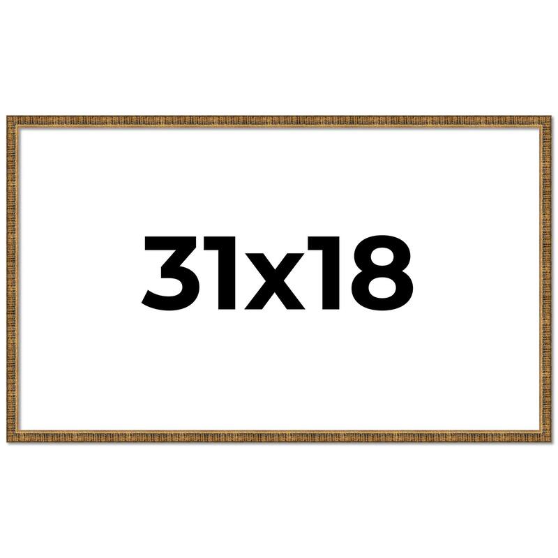 31x18 Frame Gold Kingsley Distressed Solid Wood Picture Frame Width