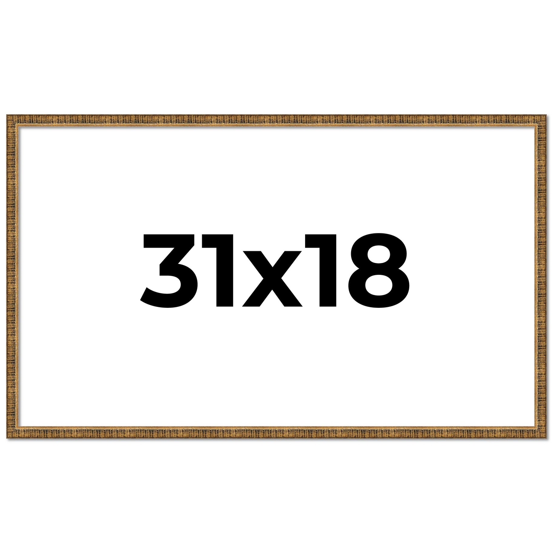 31x18 Frame Gold Kingsley Distressed Solid Wood Picture Frame Width