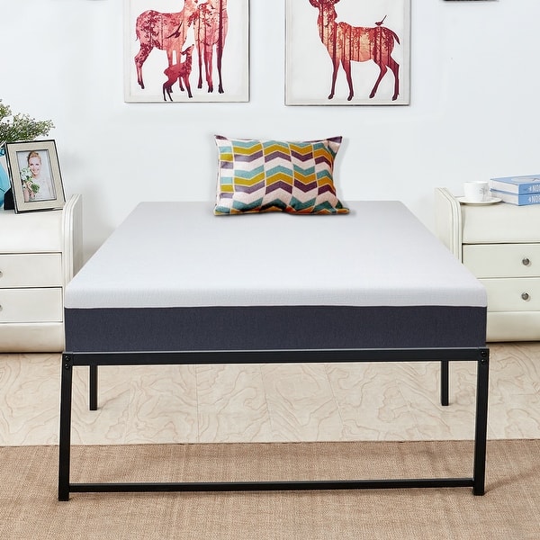 Shop Vecelo Metal Bed Frames 14 Inch Steel Slat Platform Storage
