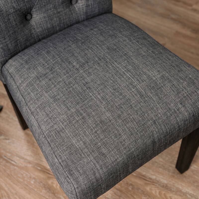 Copper Grove Chalwa Tufted Linen Fabric Dining Chairs (Set of 2)