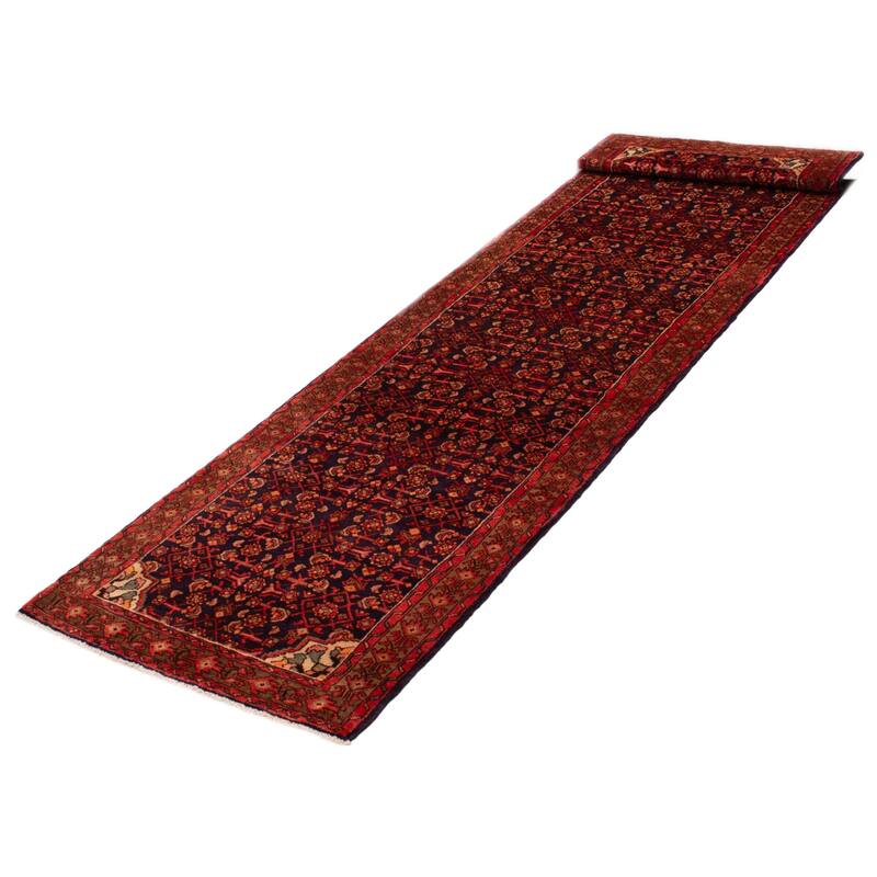 ECARPETGALLERY Hand-knotted Andelz Navy Wool Rug - 3'7 x 12'8