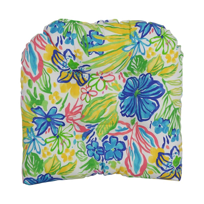 19-inch Rounded Back Indoor/Outdoor Chair Cushions (Set of 2)