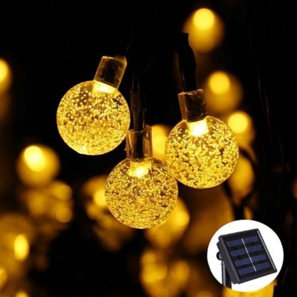 Agptek 19 7ft 30 Led Crystal Ball Solar Ed Outdoor String Agptek 19 7ft 30 Led Crystal Ball Solar Ed Outdoor String Lights Warm White Size