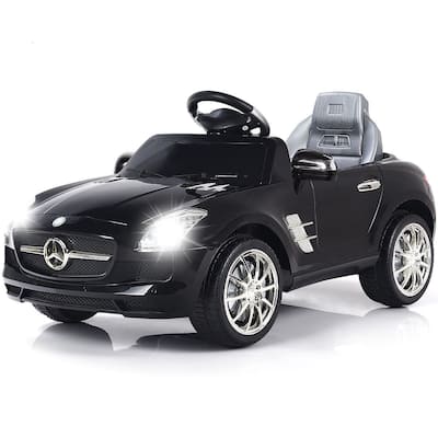 Costway BLACK MERCEDES BENZ SLS R/C MP3 KIDS RIDE ON CAR ELECTRIC