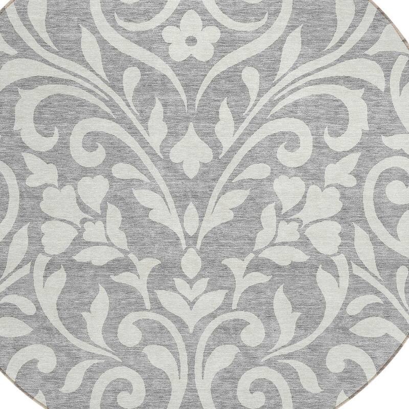 HomeRoots Floral Transitional Rectangle Outdoor Rug