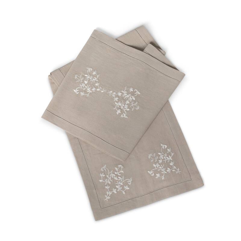 Lili Embroidered Linen/Cotton Blend Table Runner Bed Bath & Beyond 40158511
